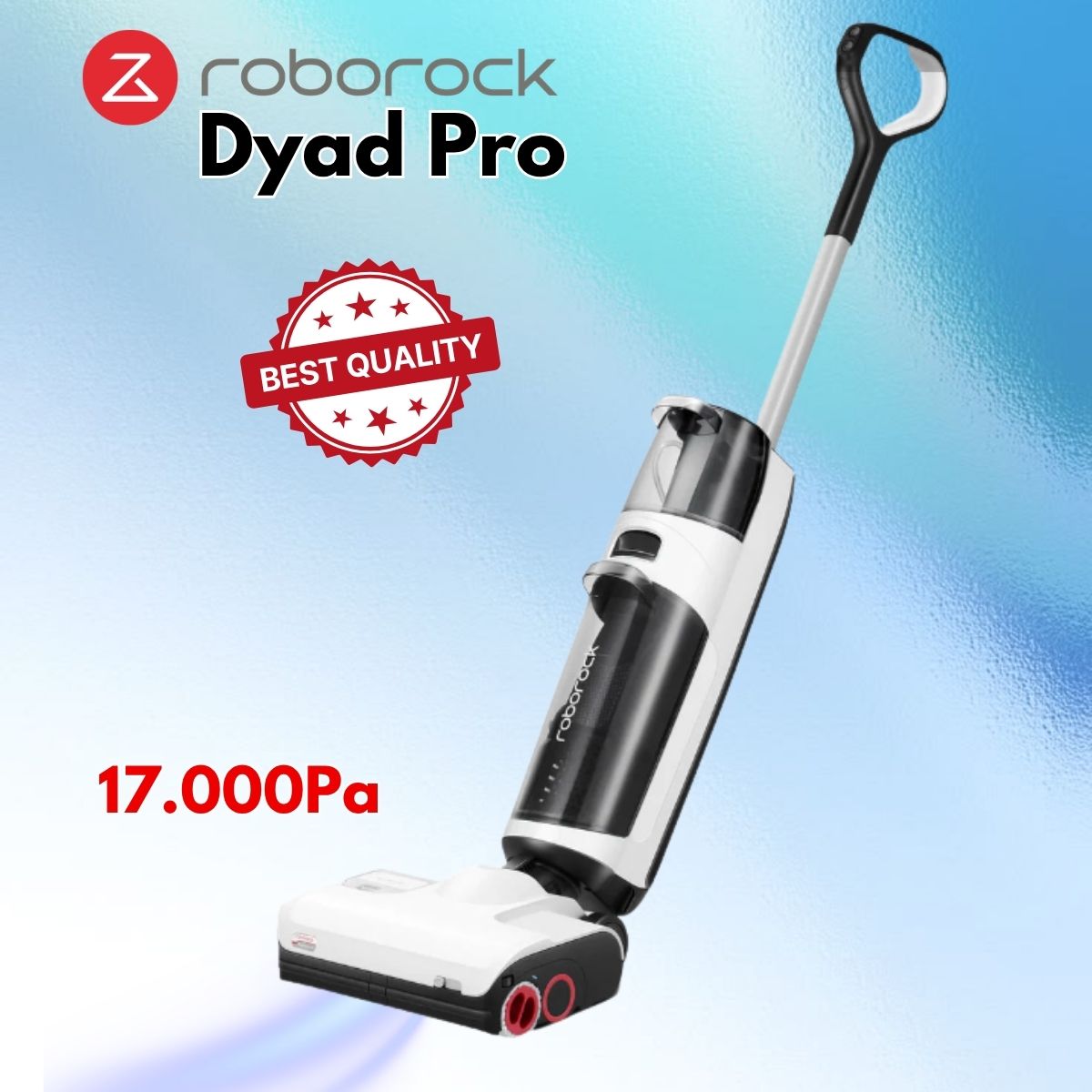 Máy hút bụi lau nhà Roborock Dyad Pro Lực hút 17.000Pa, Chổi lăn kép tràn viền, Tự động giặt à sáy kho giẻ lau