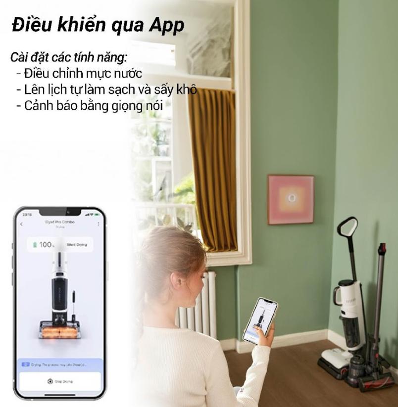 Máy lau nhà hút bụi cầm tay Roborock Dyad Pro Combo Đa Năng 5 Trong 1, Lực Hút 17.000Pa, Tự Động Giặt & Sấy Khô Khí Nóng