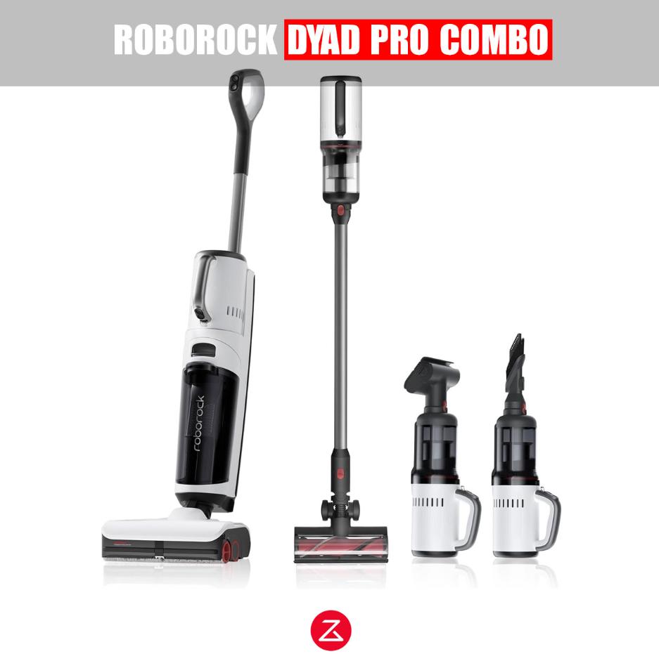 Máy lau nhà hút bụi cầm tay Roborock Dyad Pro Combo Đa Năng 5 Trong 1, Lực Hút 17.000Pa, Tự Động Giặt & Sấy Khô Khí Nóng