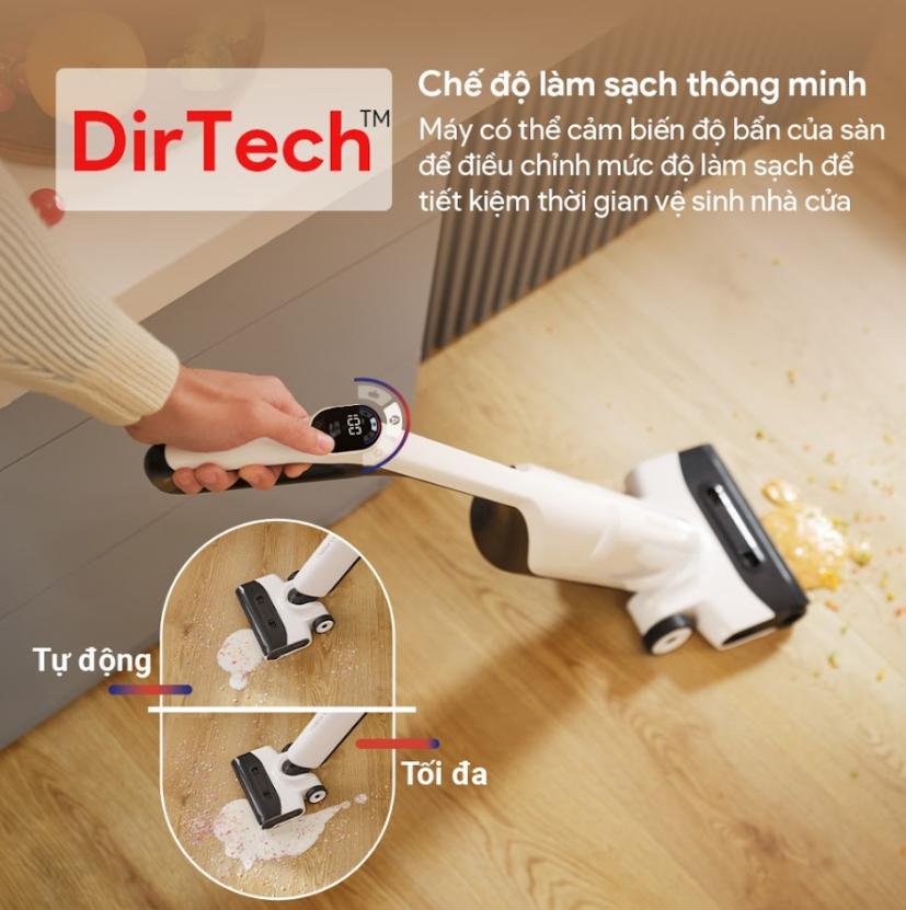 Máy hút bụi cầm tay Roborock Flexi Lite Lực Hút 17.000Pa, Nằm Phẳng 180°, Tự Động Giặt & Sấy Khô Con Lăn, Cảm Biến DirTect