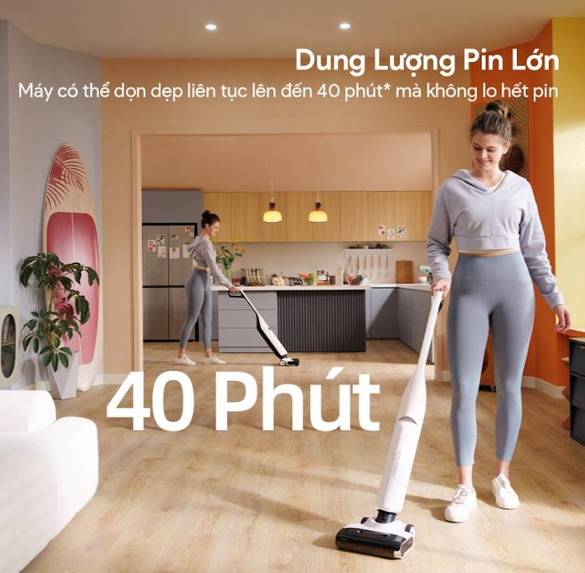 Máy hút bụi cầm tay Roborock Flexi Lite Lực Hút 17.000Pa, Nằm Phẳng 180°, Tự Động Giặt & Sấy Khô Con Lăn, Cảm Biến DirTect