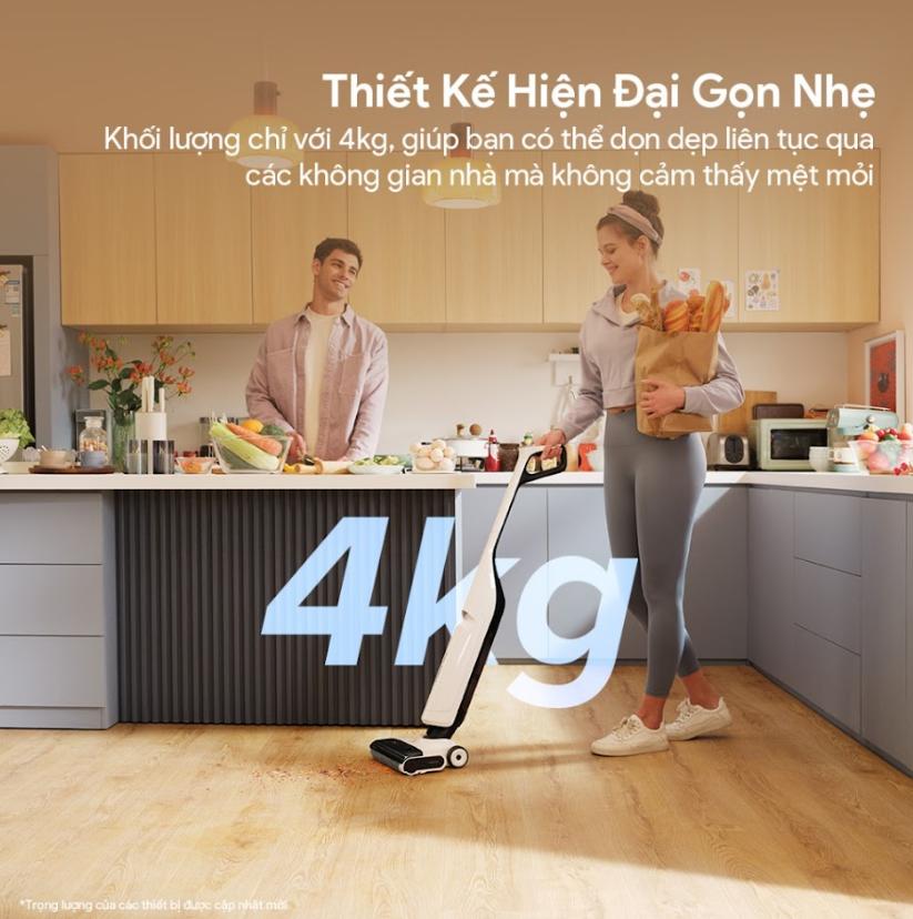 Máy hút bụi cầm tay Roborock Flexi Lite Lực Hút 17.000Pa, Nằm Phẳng 180°, Tự Động Giặt & Sấy Khô Con Lăn, Cảm Biến DirTect