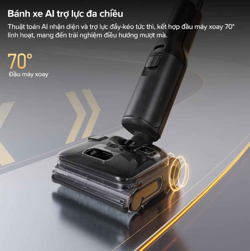 Máy Hút Bụi Lau Sàn Gập 180° Roborock F25 Ultra, Lực Hút 22.000Pa, Bánh Xe Trợ Lực AI, Chống Rối Tóc, Dock sạc thông minh