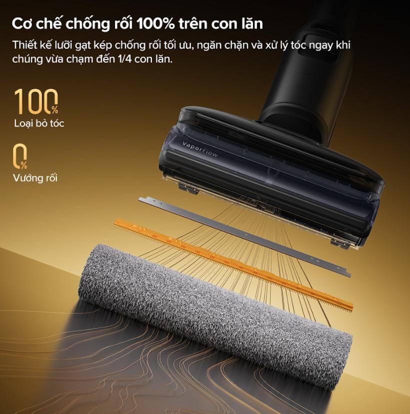 Máy Hút Bụi Lau Sàn Gập 180° Roborock F25 Ultra, Lực Hút 22.000Pa, Bánh Xe Trợ Lực AI, Chống Rối Tóc, Dock sạc thông minh