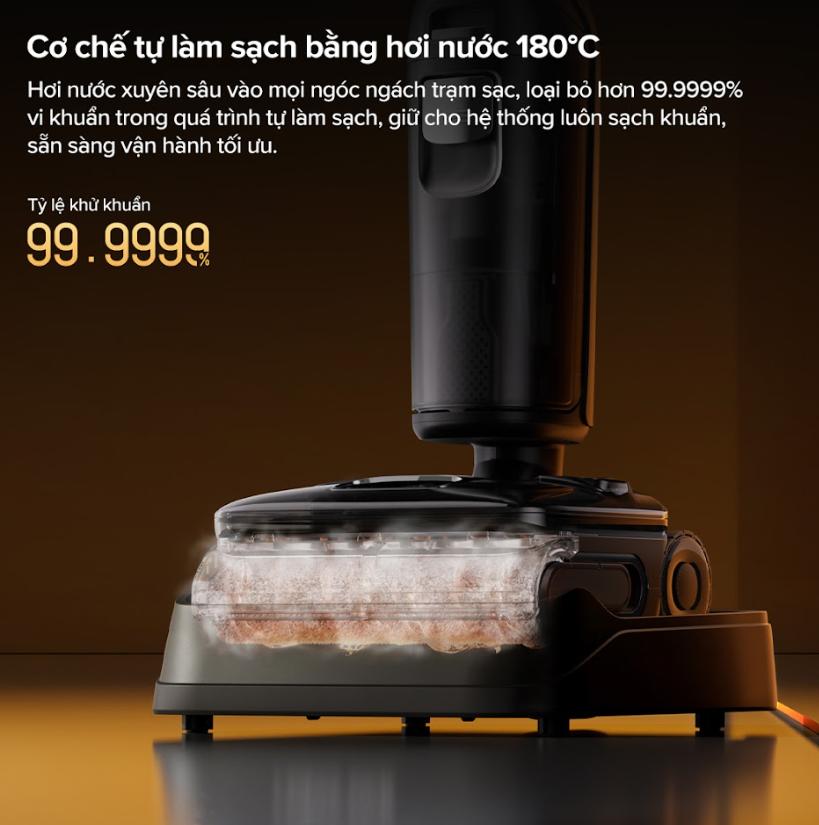 Máy Hút Bụi Lau Sàn Gập 180° Roborock F25 Ultra, Lực Hút 22.000Pa, Bánh Xe Trợ Lực AI, Chống Rối Tóc, Dock sạc thông minh