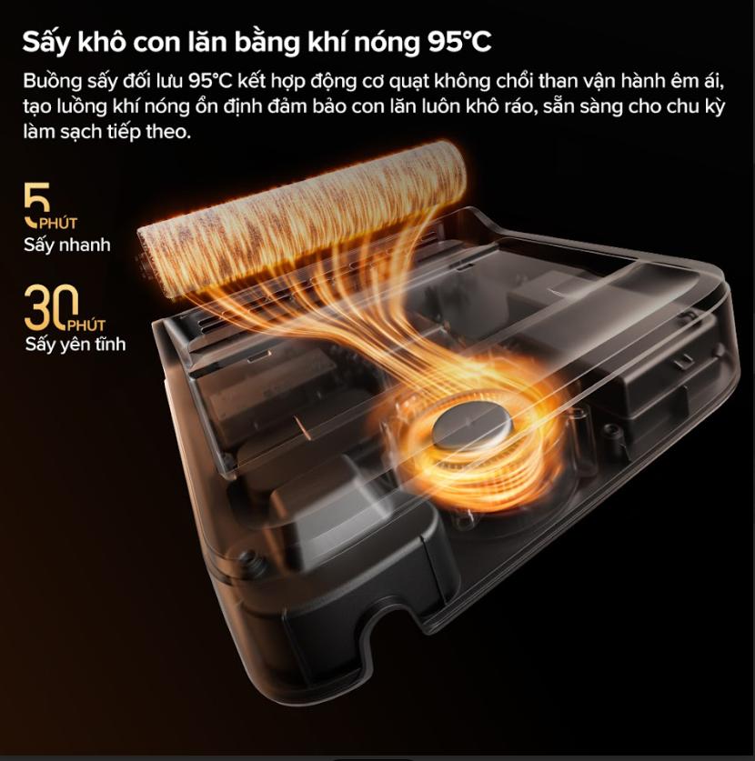 Máy Hút Bụi Lau Sàn Gập 180° Roborock F25 Ultra, Lực Hút 22.000Pa, Bánh Xe Trợ Lực AI, Chống Rối Tóc, Dock sạc thông minh