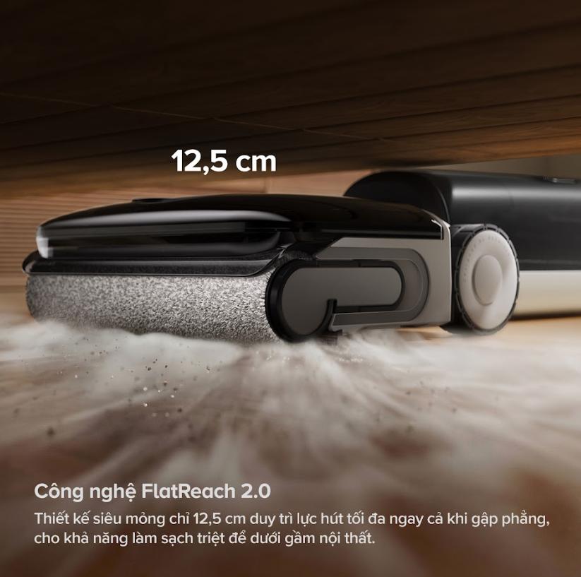 Máy Hút Bụi Nằm Phẳng 180° Roborock F25 RT Gen 2 Lực Hút 20.000Pa, Giặt Sấy 90°C, Chống Rối Jawscrapers, Con Lăn Tràn Viền