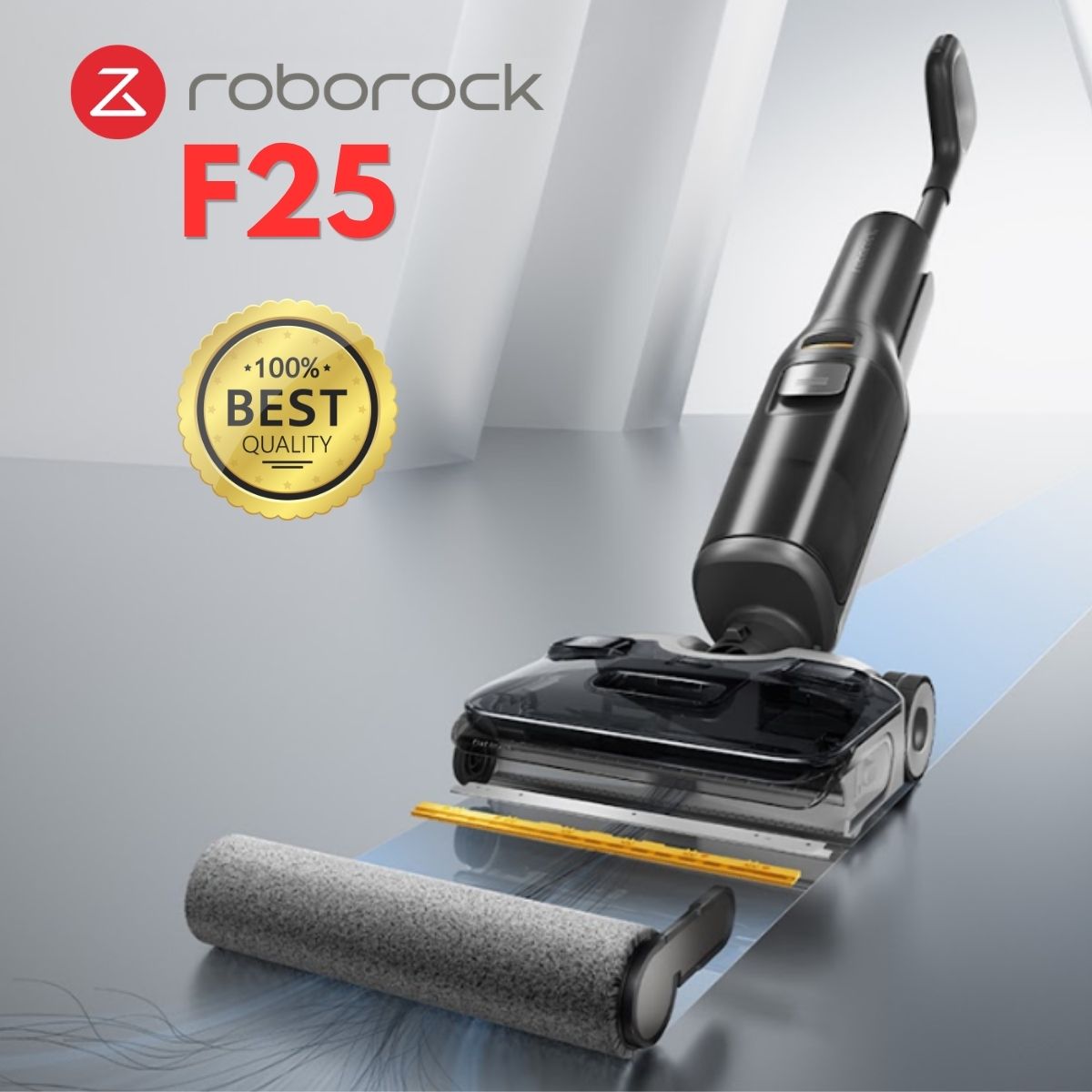 Máy hút bụi cầm tay chống rối Roborock F25 Lực Hút 20.000Pa, Cảm Biến DirTect, Sấy khô cấp tốc 5 phút ở 90°C, Phun nước 32 Lỗ & Lực ép mạnh