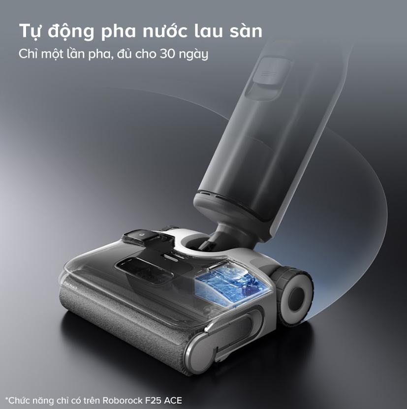 Máy hút bụi cầm tay chống rối Roborock F25 Lực Hút 20.000Pa, Cảm Biến DirTect, Sấy khô cấp tốc 5 phút ở 90°C, Phun nước 32 Lỗ & Lực ép mạnh
