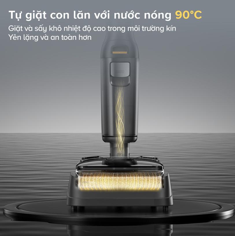 Máy hút bụi cầm tay chống rối Roborock F25 Lực Hút 20.000Pa, Cảm Biến DirTect, Sấy khô cấp tốc 5 phút ở 90°C, Phun nước 32 Lỗ & Lực ép mạnh