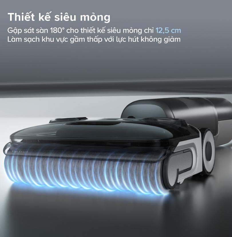 Máy Hút Bụi Lau Nhà Roborock F25 ACE Lực Hút 20.000Pa, Bánh Xe AI Trợ Lực, Khử Khuẩn 90°C, Phun 32 Lỗ & Cảm Biến DirTect