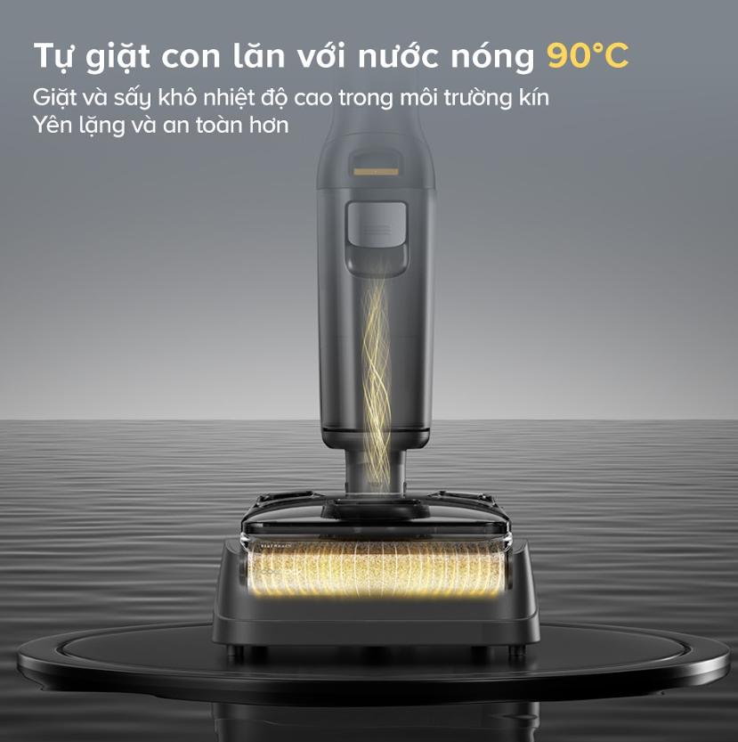 Máy Hút Bụi Lau Nhà Roborock F25 ACE Lực Hút 20.000Pa, Bánh Xe AI Trợ Lực, Khử Khuẩn 90°C, Phun 32 Lỗ & Cảm Biến DirTect