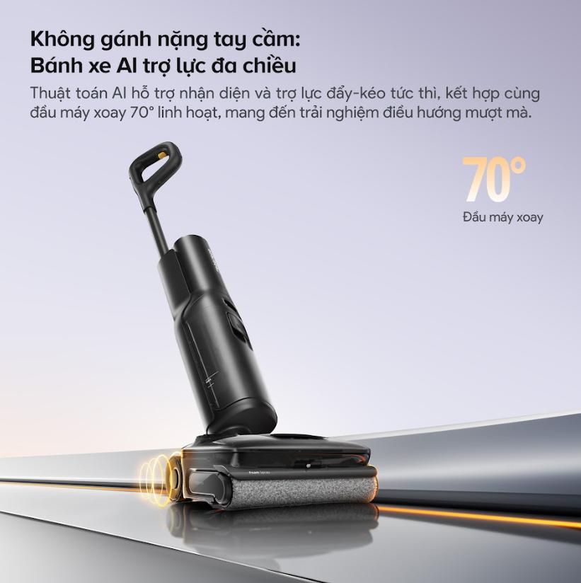 Máy hút bụi cầm tay gập 180° Roborock F25 ACE Pro Lực hút 25.000Pa, Tự giặt – sấy con lăn 95°C, Công nghệ phụ bọt & Chống rối tóc, Tự pha nước lau sàn