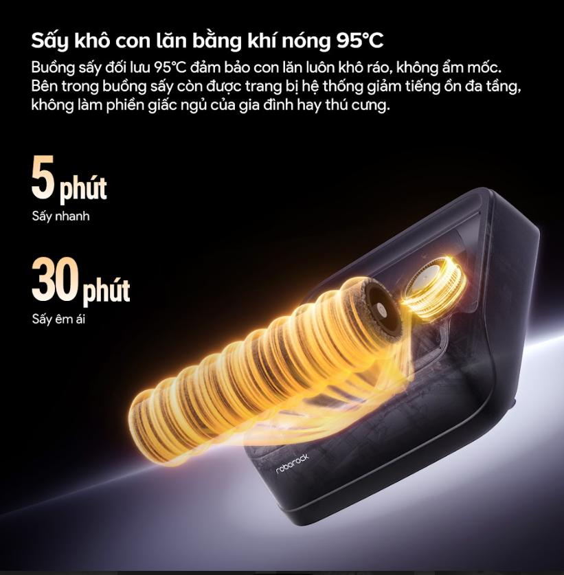 Máy hút bụi cầm tay gập 180° Roborock F25 ACE Pro Lực hút 25.000Pa, Tự giặt – sấy con lăn 95°C, Công nghệ phụ bọt & Chống rối tóc, Tự pha nước lau sàn