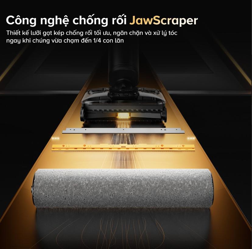 Máy hút bụi đa năng 5 trong 1 Roborock F25 ACE Combo Lực hút 25.000Pa, Tự động giặt & sấy khô con lăn, Hệ thông lọc 9 Lốc xoáy, Chống rối JawScraper