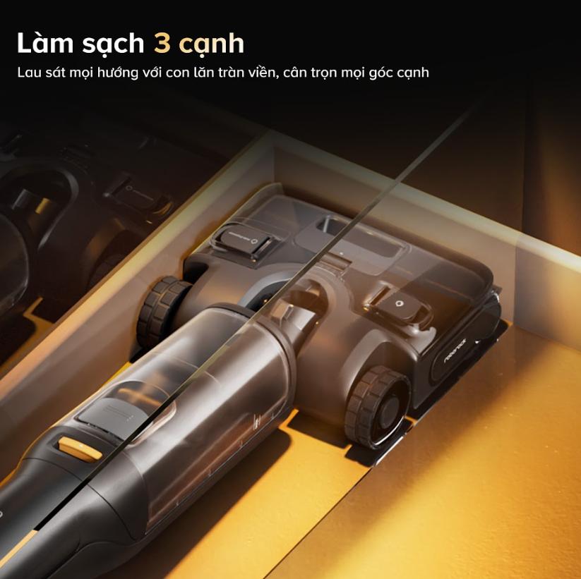 Máy hút bụi đa năng 5 trong 1 Roborock F25 ACE Combo Lực hút 25.000Pa, Tự động giặt & sấy khô con lăn, Hệ thông lọc 9 Lốc xoáy, Chống rối JawScraper