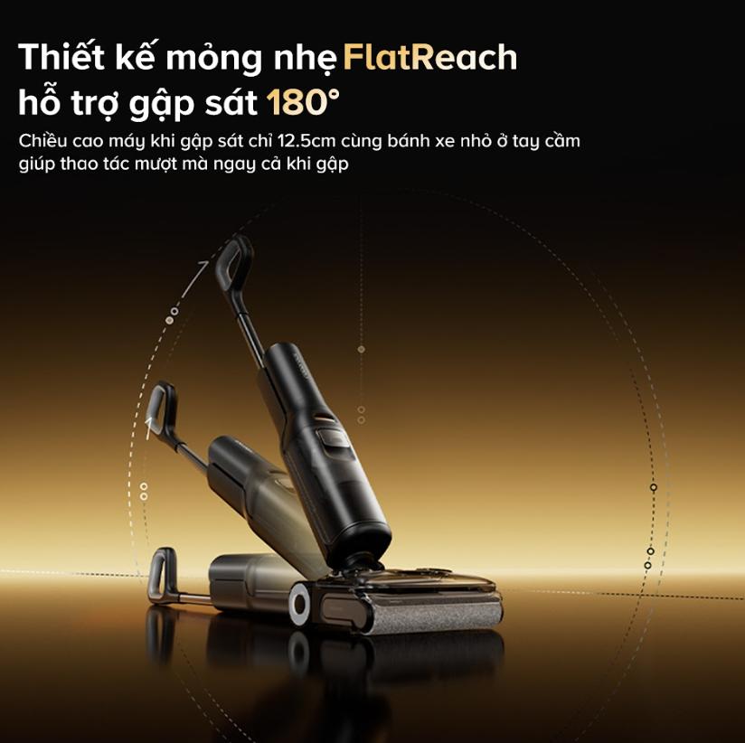 Máy hút bụi đa năng 5 trong 1 Roborock F25 ACE Combo Lực hút 25.000Pa, Tự động giặt & sấy khô con lăn, Hệ thông lọc 9 Lốc xoáy, Chống rối JawScraper