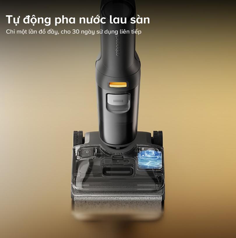 Máy hút bụi đa năng 5 trong 1 Roborock F25 ACE Combo Lực hút 25.000Pa, Tự động giặt & sấy khô con lăn, Hệ thông lọc 9 Lốc xoáy, Chống rối JawScraper
