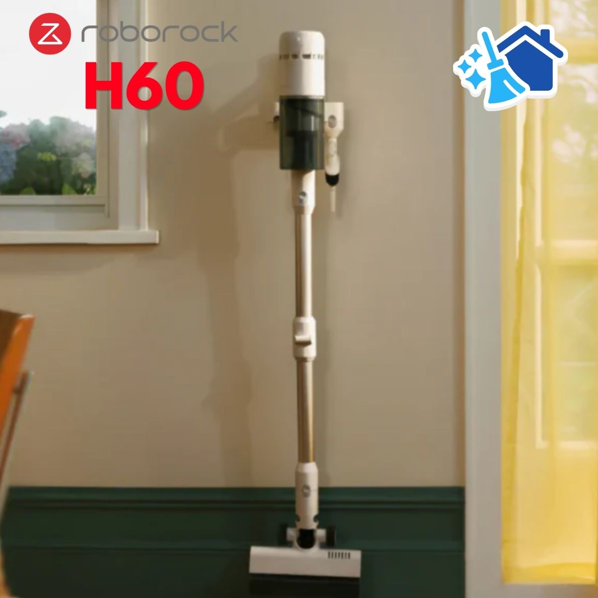 Máy hút bụi cầm tay Roborock H60 Lực hút 115AW, Thân máy gập 90°, Chống rối tóc, Hệ thống lọc 5 lớp, Tách bụi 9-Cyclone