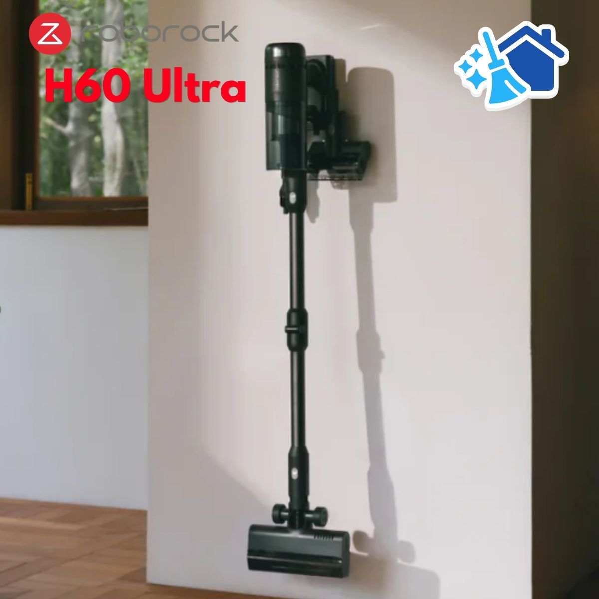 Máy hút bụi thân gập 90° Roborock H60 Ultra Lực hút 210AW, Soi bụi ánh sáng xanh, Công nghệ tách bụi 9-cyclone, Pin tháo rời 