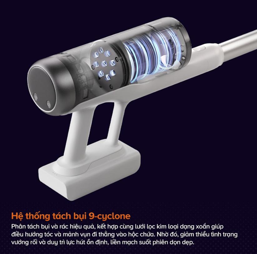 Máy hút bụi cầm tay không dây Roborock H60 Hub Pro Lực Hút 170AW, Tự động đổ bụi, Đầu hút chống rối, Hệ thống lọc 5 lớp, Tích hợp công nghệ soi bụi