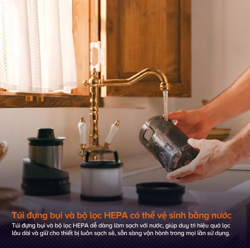 Máy hút bụi cầm tay không dây Roborock H60 Hub Pro Lực Hút 170AW, Tự động đổ bụi, Đầu hút chống rối, Hệ thống lọc 5 lớp, Tích hợp công nghệ soi bụi