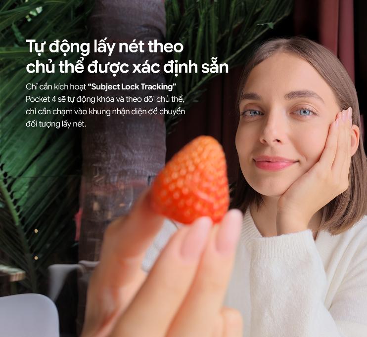 Camera DJI Pocket 4 Osmo 4K/240fps, Zoom 2x Sắc Nét, Chống Rung Mượt, Quay Vlog Review Sản Phẩmn CMOS 1-inch (Standard Combo) 