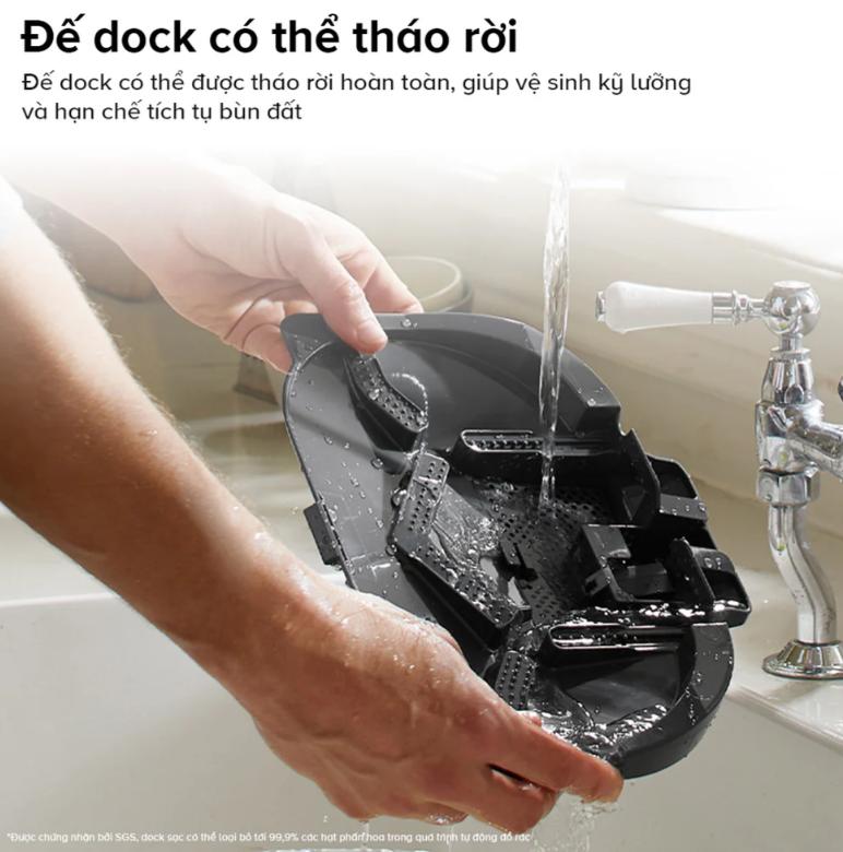 Robot lau nhà chống rối Roborock QR 798 Lực hút 10.000Pa, Giẻ lau xoay kép & Dock sạc đa năng, Chống rối tóc, Điều hướng LiDAR 360°