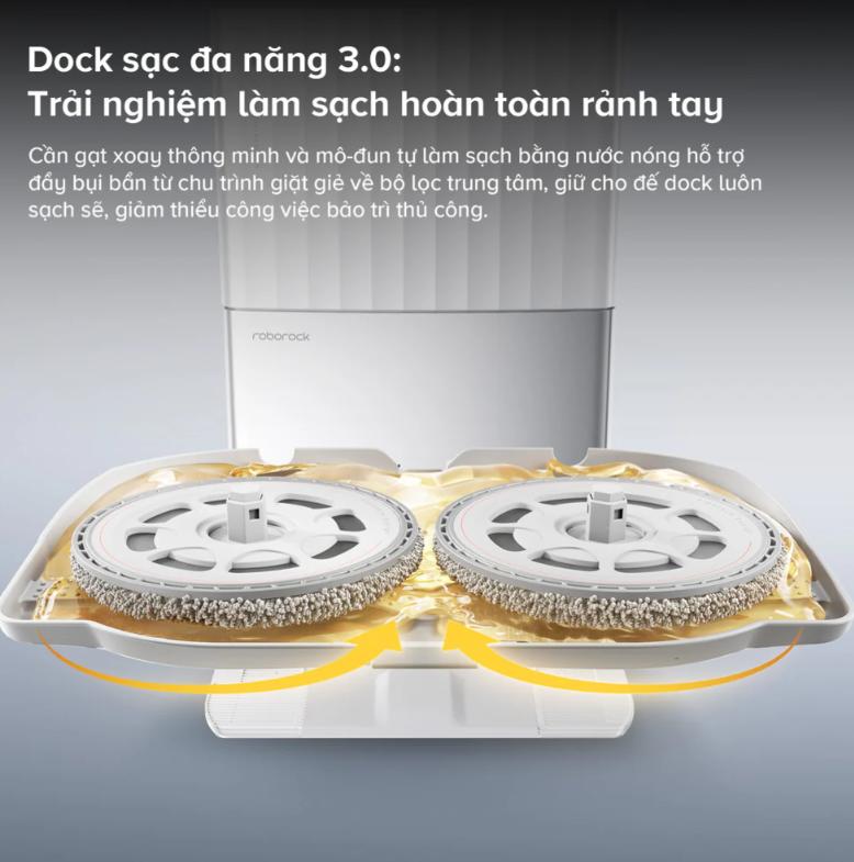 Robot hút bụi đa năng Roborock Qrevo EdgeT Lực hút 18.500 Pa, Thiết kế siêu mỏng 7.98 cm, Nhận diện 108 vật thể, Giẻ lau xoay kép 