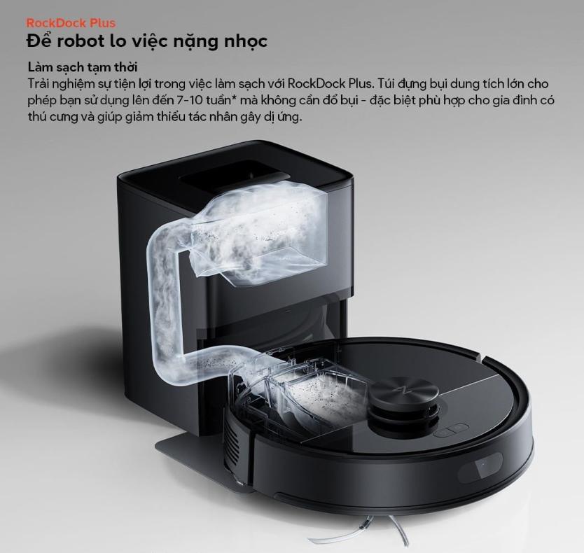 Robot hút bụi Roborock Q7 Pro Max Plus  Lực hút 13.000 Pa, Lau xoay giẻ tháo rời, Chống rối kép, Điều hướng tránh vật cản, Chạm là sạch