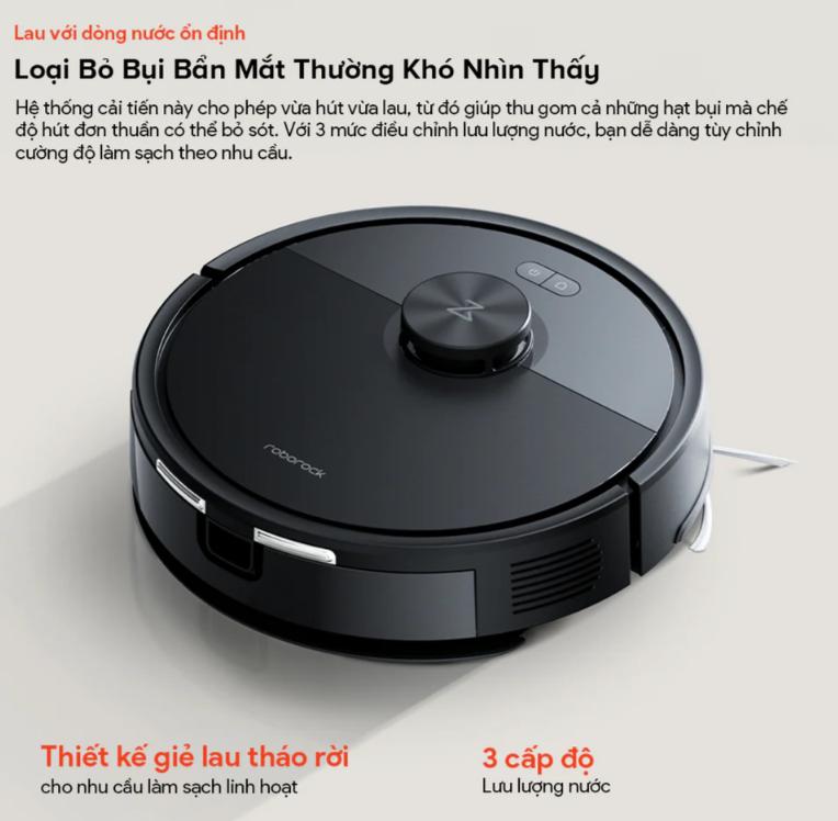 Robot hút bụi Roborock Q7 Pro Max Plus  Lực hút 13.000 Pa, Lau xoay giẻ tháo rời, Chống rối kép, Điều hướng tránh vật cản, Chạm là sạch