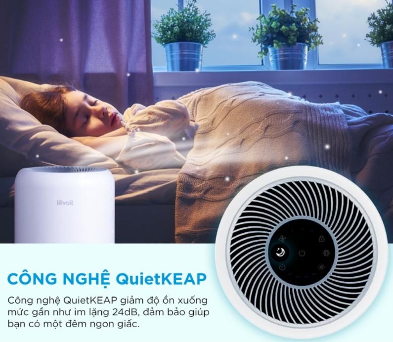 Máy lọc không khí Levoit Core 300 Lọc 3 giai đoạn, Hút gió 360 độ, Công nghệ VortexAir, Điều khiển bằng giọng nói, AC 120V, 60Hz