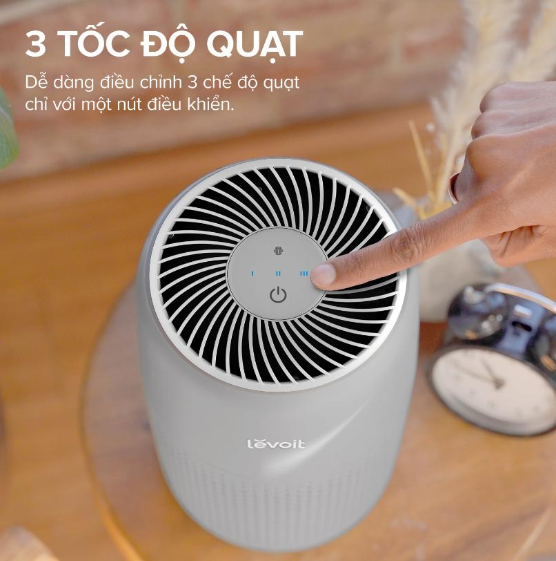 Bộ lọc không khí HEPA 3 Lớp Levoit Core Mini Pro Tích hợp xông tinh dầu, Lọc sạch 99% Bụi mịn cho phòng 20m2, Công nghệ QuietKEAP 27dB