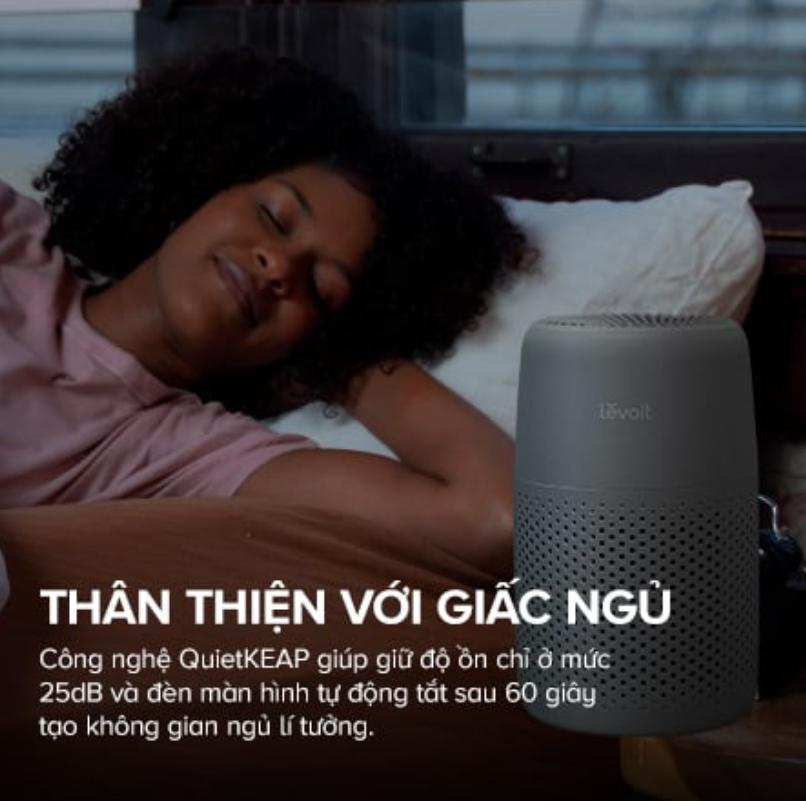 Bộ lọc không khí HEPA 3 Lớp Levoit Core Mini Pro Tích hợp xông tinh dầu, Lọc sạch 99% Bụi mịn cho phòng 20m2, Công nghệ QuietKEAP 27dB