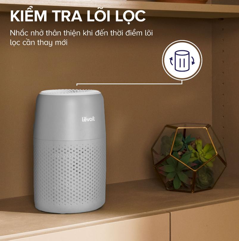 Bộ lọc không khí HEPA 3 Lớp Levoit Core Mini Pro Tích hợp xông tinh dầu, Lọc sạch 99% Bụi mịn cho phòng 20m2, Công nghệ QuietKEAP 27dB