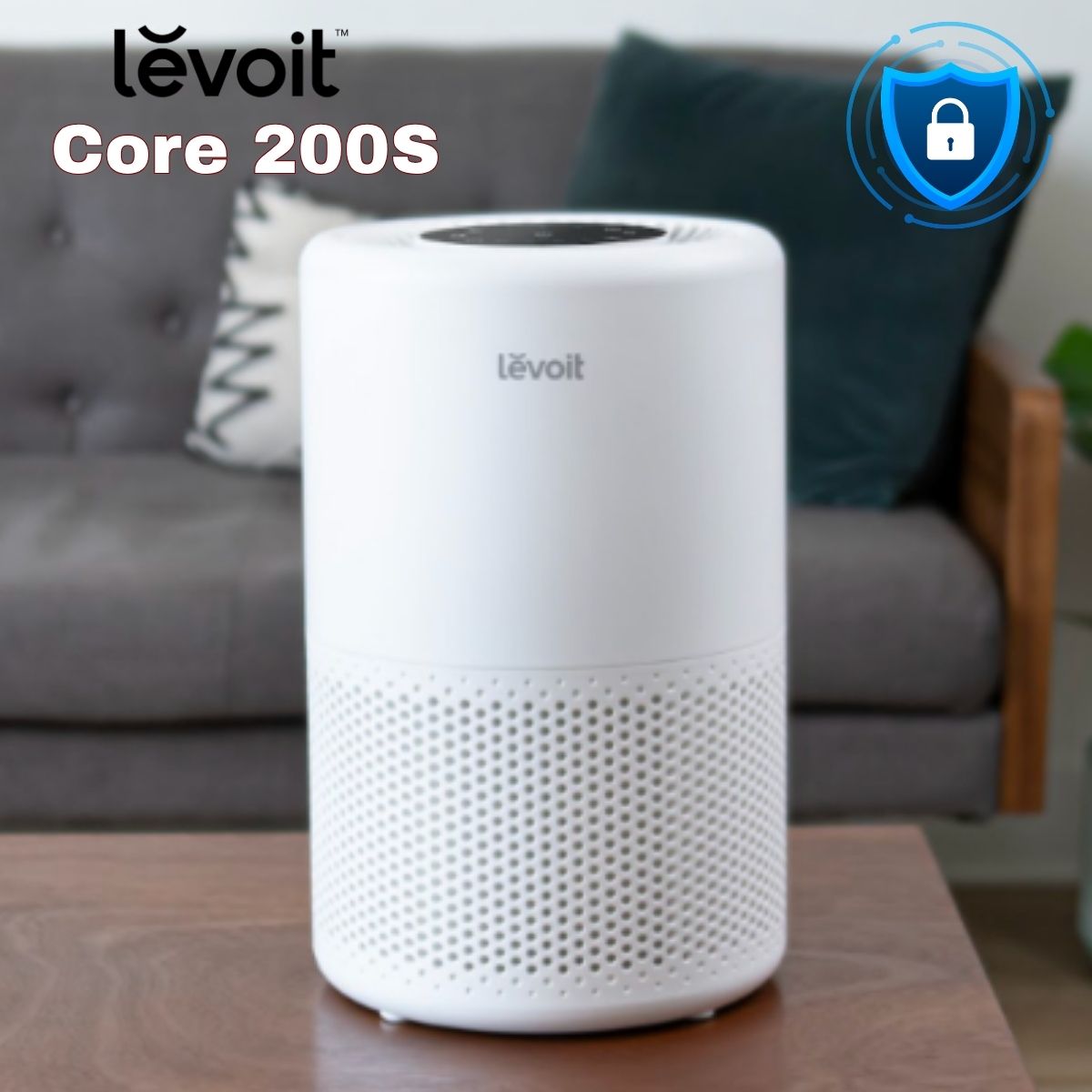 Máy lọc không khí Levoit Core 200S Lọc HEPA 3 Lớp, Kết nối Google Assistant & Alexa, Phù hợp không gian dưới 35m2