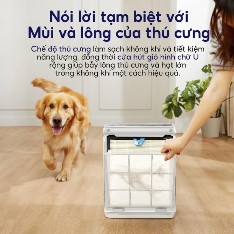 Máy lọc không khí nuôi thú cưng Levoit Vital 100S Hút gió chữ U, Hỗ trợ Hẹn giờ & Lịch trình, Điều khiển từ xa qua VeSync
