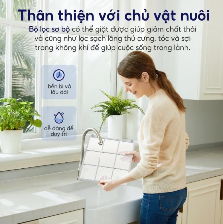 Máy lọc không khí nuôi thú cưng Levoit Vital 100S Hút gió chữ U, Hỗ trợ Hẹn giờ & Lịch trình, Điều khiển từ xa qua VeSync