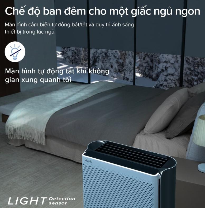 Máy lọc không khí Levoit Everest Air Lọc 3 giai đoạn, Công nghệ AirSight Plus 2.0 & QuietKEAP, Điều khiển qua App