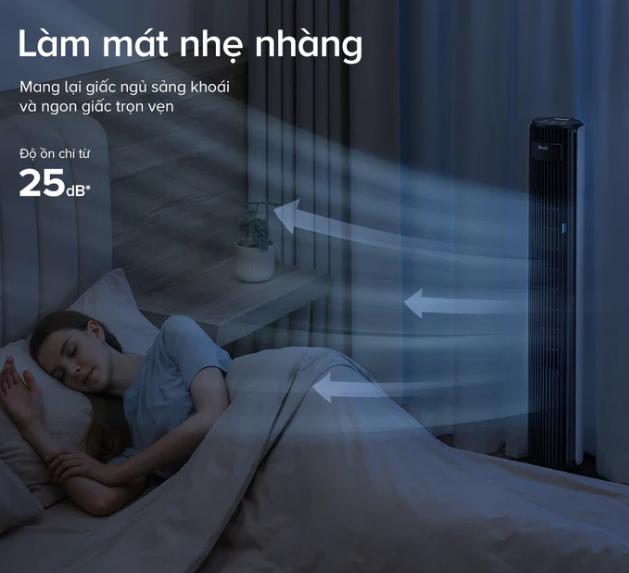 Quạt tháp thông minh Levoit Classic 42 inch Tốc độ 7.62m/s, 4 chế độ, 12 tốc độ quạt, Màn hình LED, Điều khiển từ xa