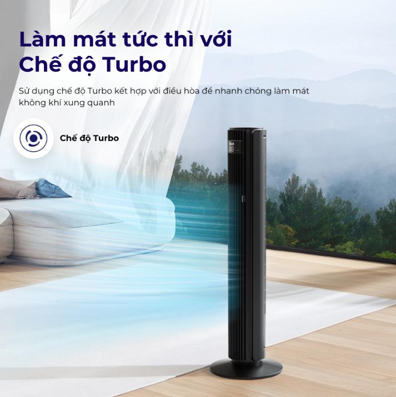 Quạt tháp điều hoà Levoit Smart Wifi 42-Inch, Tốc độ gió 7.9m/s, Góc xoay 90°, 12 cấp độ gió, Chế độ Turbo & Ngủ nâng cao 25dB