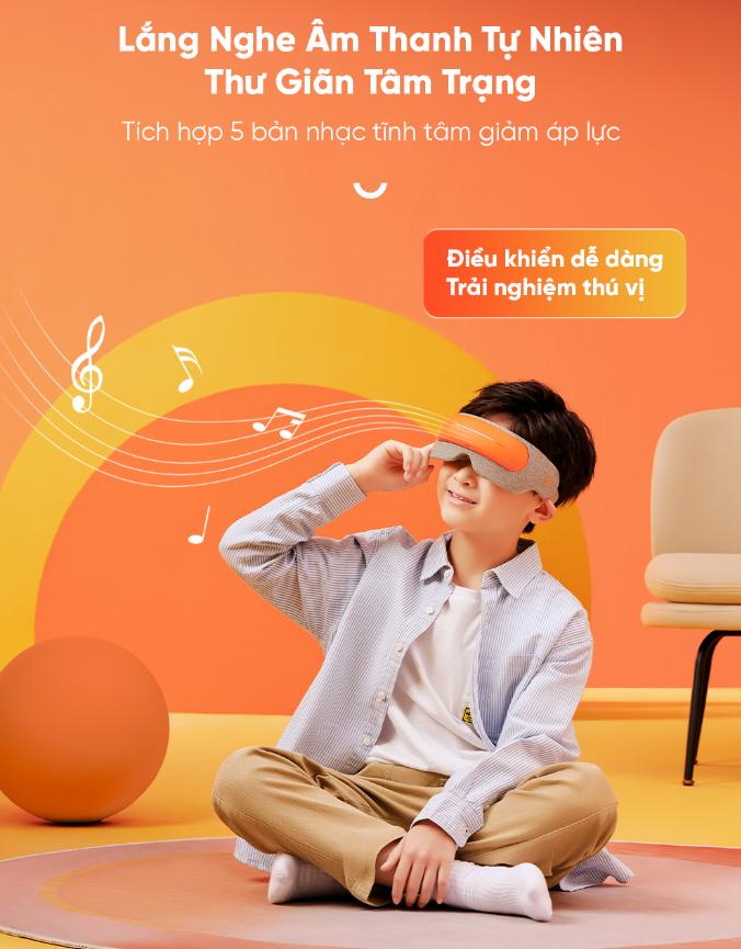 Kính Massage mắt trẻ em Breo See 5K, Bảo vệ thị lực, Giảm căng thẳng, Hạn chế mỏi mắt, Ba chế độ massage tùy chỉnh