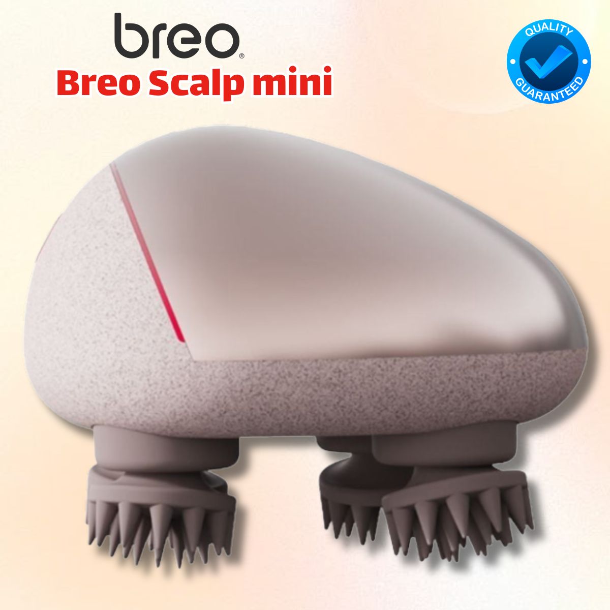 Máy massage da đầu Breo Scalp mini, Tiếp cúc 96 điểm, Xoay nhào 360 độ, Giảm đau nhức & Thư giãn, Kích thích mọc tóc, IPX7