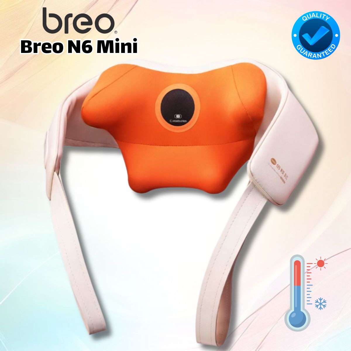 Máy Massage Cổ Vai Gáy Breo N6 Mini Xông Nhiệt Hồng Ngoại, Giảm Đau Mỏi Cơ, 3 Chế Độ Rung, Pin 2500mAh