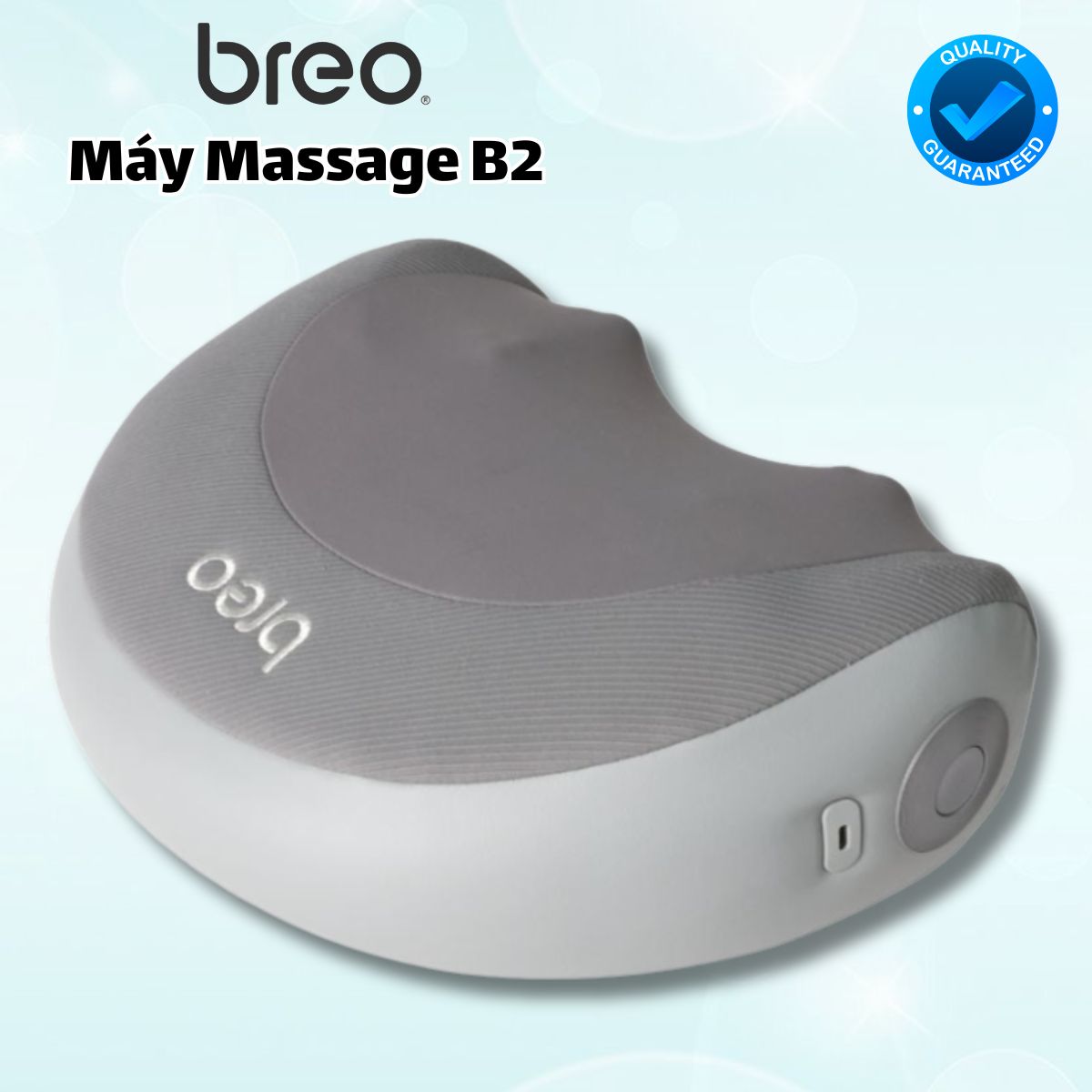 Máy Massage Cổ và Lưng Breo P2 Công Nghệ 3D, 5 Vùng Nén Nóng, Thiết Kế Công Thái Học, Thư Giãn Tối Ưu Cho Mọi Vị Trí