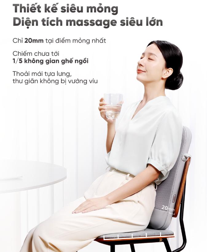 Máy Massage Lưng Breo Back 5, Tích hợp 5 kỹ thuật massage, 10 đầu massage linh hoạt, Chườm nóng rộng, Tia hồng ngoại 770nm