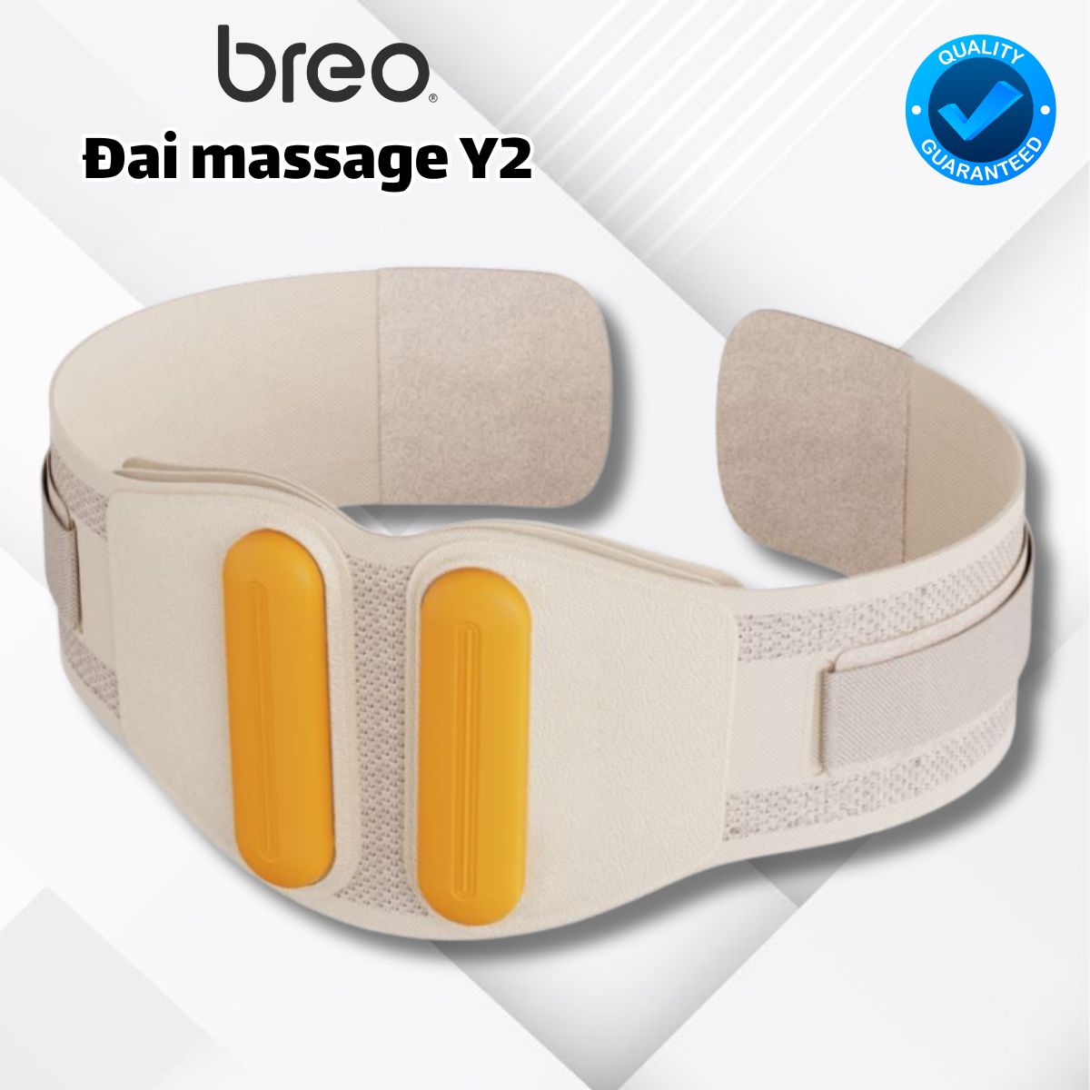Đai Massage chườm nóng bụng và thắt lưng Breo Y2 - Rung 11.500 vòng /phút, 3 chế độ kèm theo 3 mức nhiệt, Cải thiện tư thế, Chỉnh cột sống