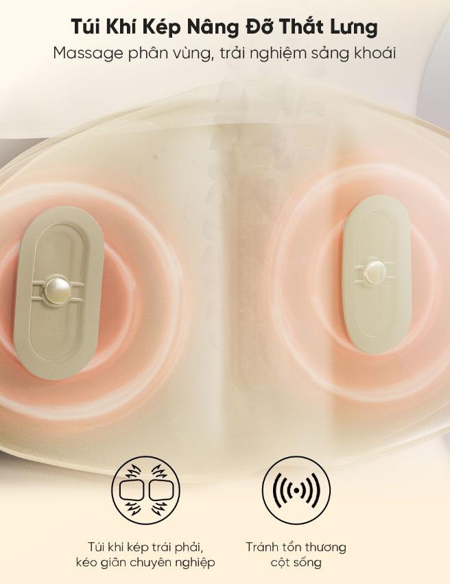 Đai Massage chườm nóng bụng và thắt lưng Breo Y2 - Rung 11.500 vòng /phút, 3 chế độ kèm theo 3 mức nhiệt, Cải thiện tư thế, Chỉnh cột sống
