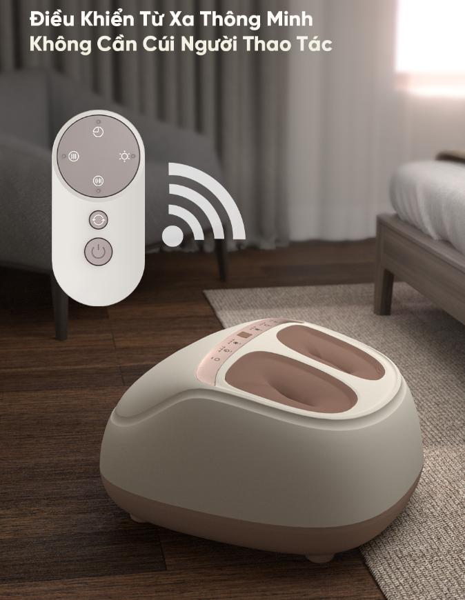 Máy Massage Chân Breo Foot 3 Bấm huyệt, Rung tần số cao, Sưởi ấm, Massage chuyên sâu 6 kỹ thuật cổ truyền, Túi khí 360°, Điều khiẻn từ xa