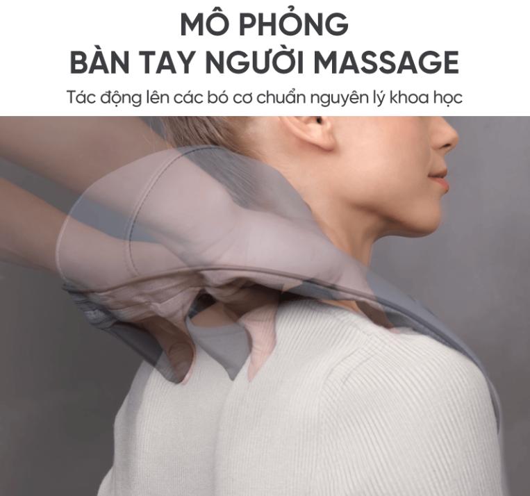 Máy Massage cổ vai gáy Breo N5 Mini Massage 3D, 6 đầu xoay, Công nghệ sưởi ấm NTC, Chế độ rảnh tay, Pin Lithium-ion